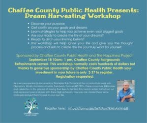 Dream Harvesting Workshop to Take Place at Chaffee County Fairgrounds